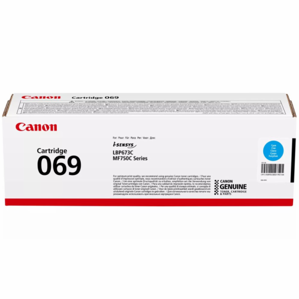 Canon TONER CRG 069 C azurová pro LBP673Cdw, MF752Cdw a M...