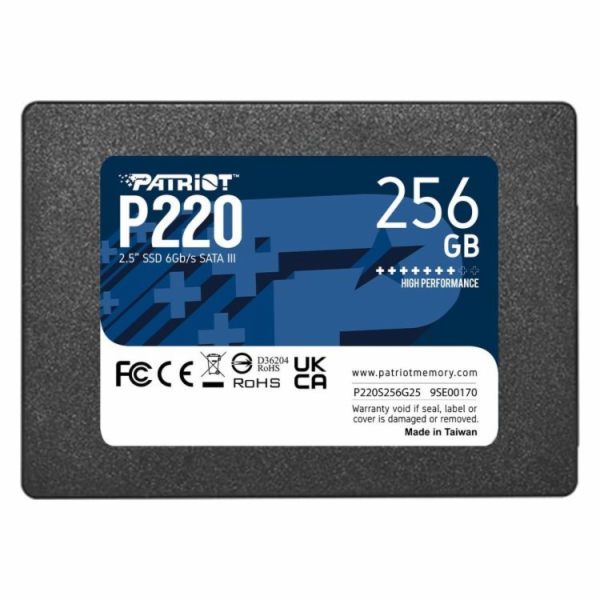 SSD disk Patriot P220 2,5" 256GB, SATA III