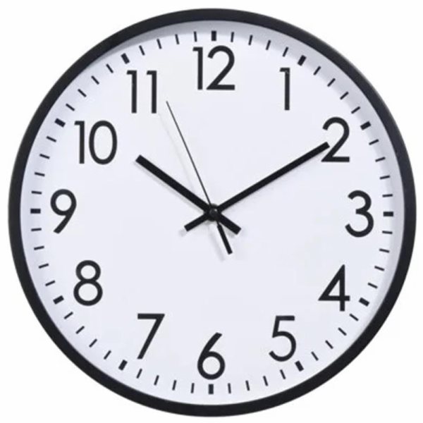 Hodiny nástěnné plast 30 cm bílý rám KO-837000110bila