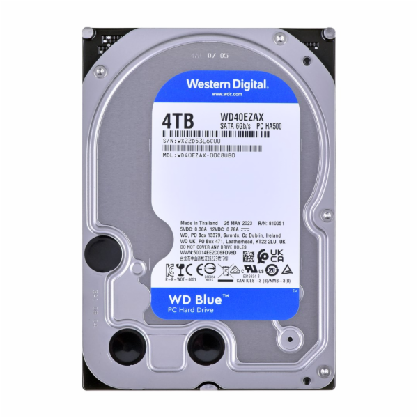 Disk Western Digital Blue 4TB 3,5", SATA III, 256MB, 5400RPM