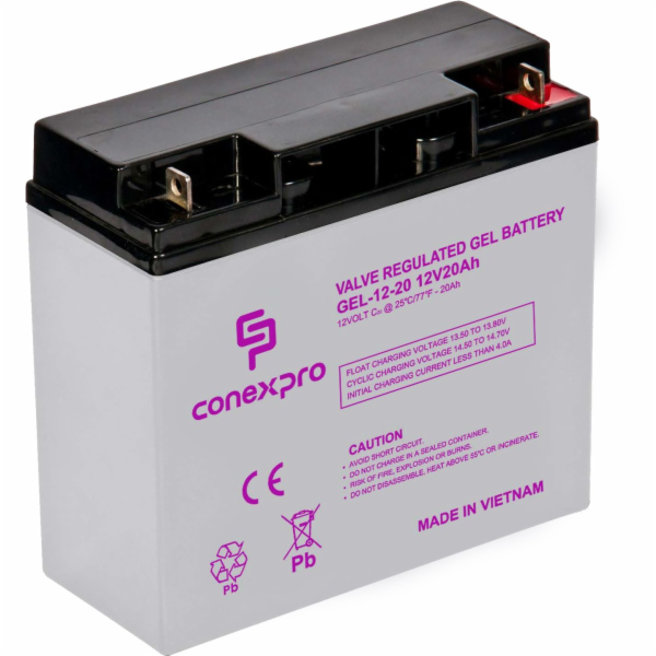 Baterie Conexpro GEL-12-20 GEL, 12V/20Ah, T12-M5, Deep Cy...