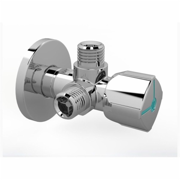 Rohový ventil CQ4105, vnější závity 1/2"x1/2"x1/2"