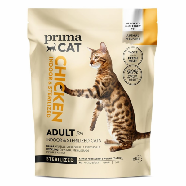 Suché krmivo pro kočky Prima STERILIZED 35-568, 4 kg