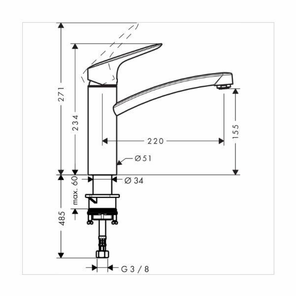 Kuchyňská baterie Hansgrohe Logis 718320