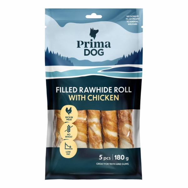 SROILOVANÁ KŮŽE PRO PSY PRIMADOG KUŘE 5KS 180G