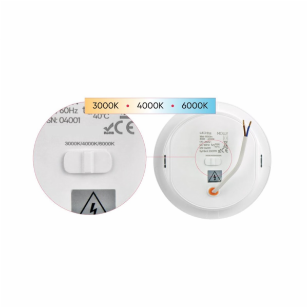 Vestavěné světlo LED Line MOLLY, 18W, 3000-6000°K, LED