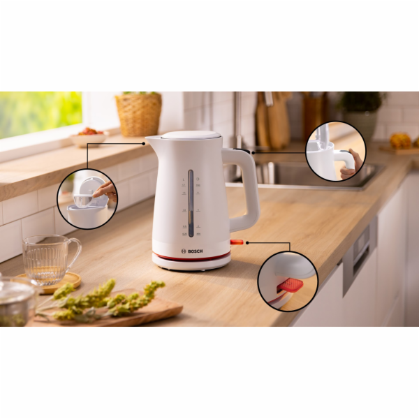 Elektrická konvice Bosch TWK3M121 MyMoment 2400 W bílá