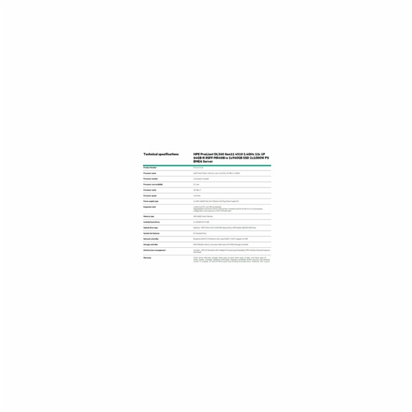 HPE DL360 G11 4510, 64GB, 2 x 960GB SSD,