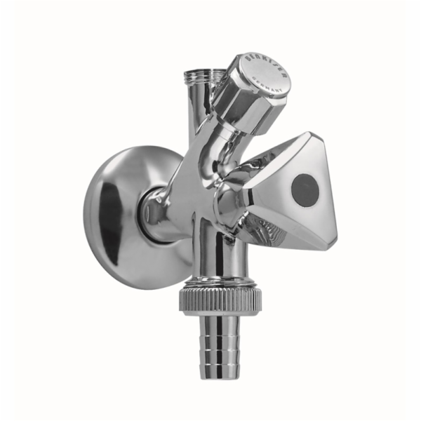 Rohový ventil 1/2", s 3/8 chromovou maticí