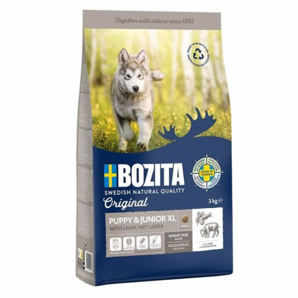 BOZITA Original Puppy & Junior XL Lamb - suché krmivo pro...
