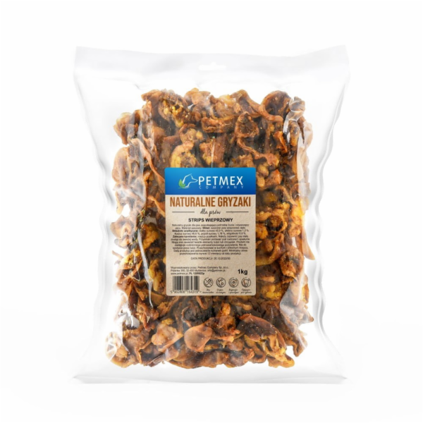 PETMEX Pork Strips Mono - pamlsek pro psa - 1kg