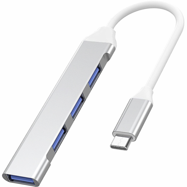 PremiumCord Hub USB-C na USB3.2 A + 3x USB2.0 A, hliníkov...