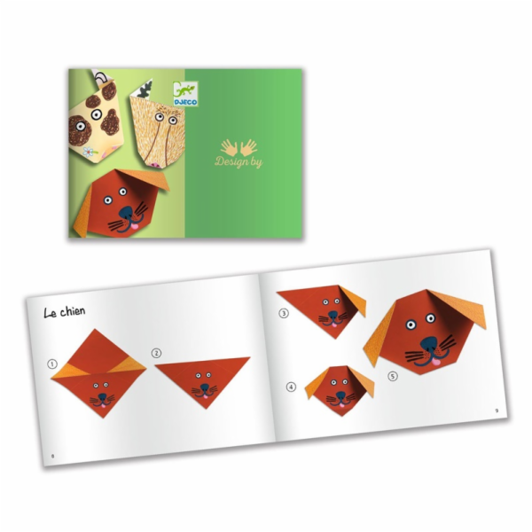 Sada na výrobu papírových figurek Djeco origami zvířat