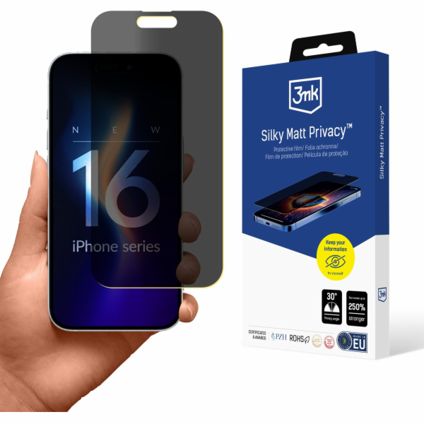3mk ochranná folie Silky Matt Privacy pro Apple iPhone 16...