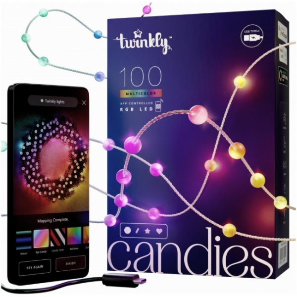 Twinkly Candies LED osvětlení pro vánoční stromek TWKP100...
