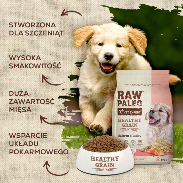 VETEXPERT Raw Paleo Healthy Grain Puppy Losos a ječmen - ...
