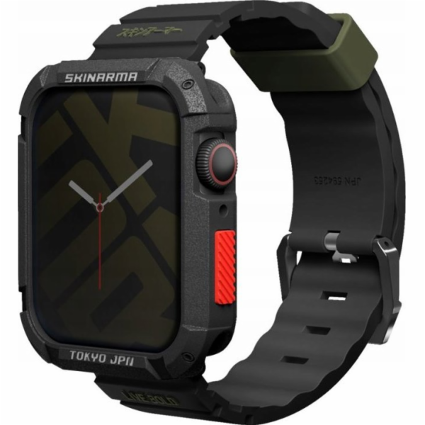 Řemínek pro Apple Watch Skinarma Shokku 45/44/42 mm černo...