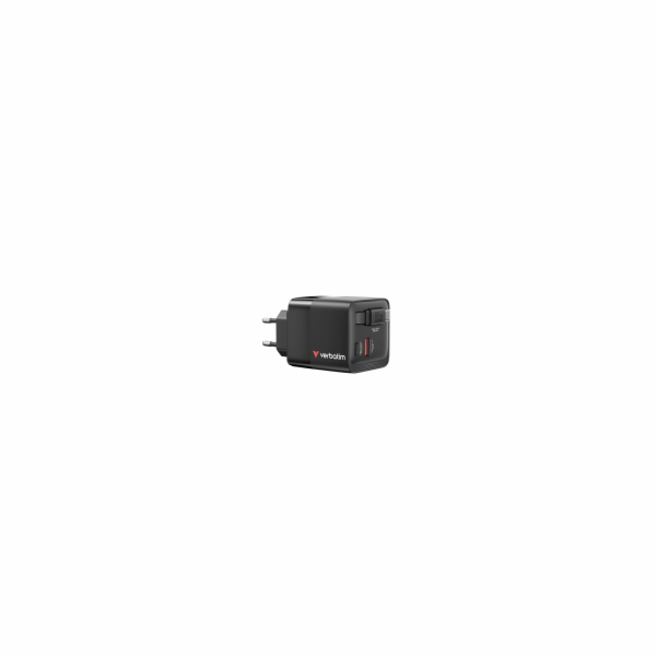 Verbatim Gan Charger 65W 2xUSB-C  PD,1xUSB-A, retrac. Cab...