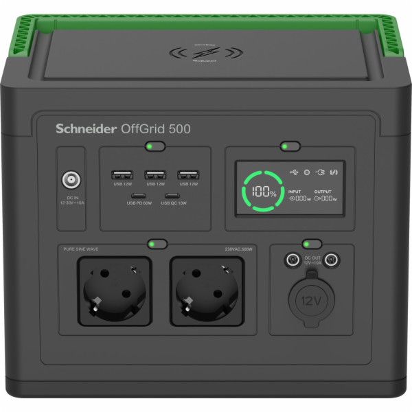 Schneider OffGrid Portable Power Station 500, 517Wh Lithi...