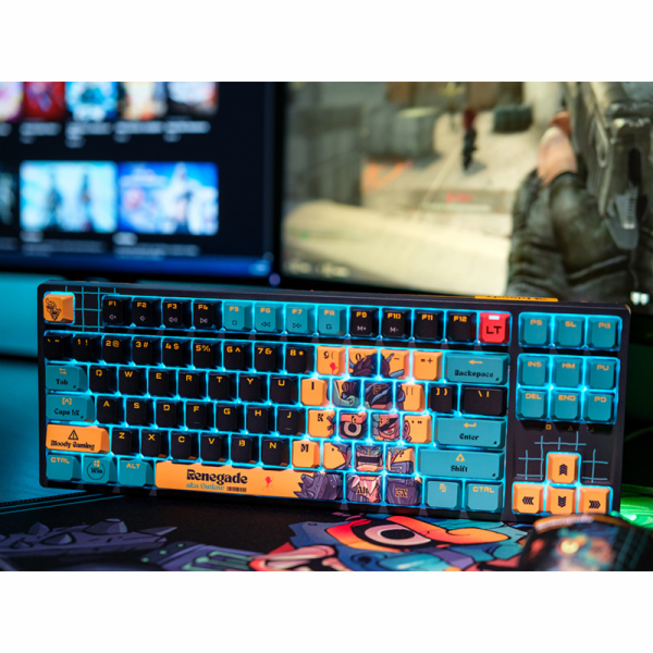 A4TECH BLOODY AT87 RENEGADE USB mechanická klávesnice (al...