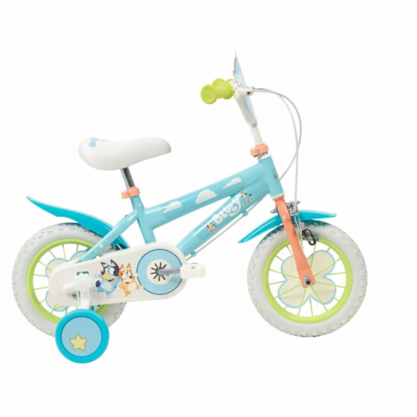 TOIMSA Bluey 12“ Dětské kolo Modrá a limetkově zelená barva