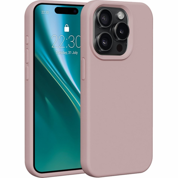 Silikonové TPU pouzdro Etteri pro iPhone 15 Pro světle rů...