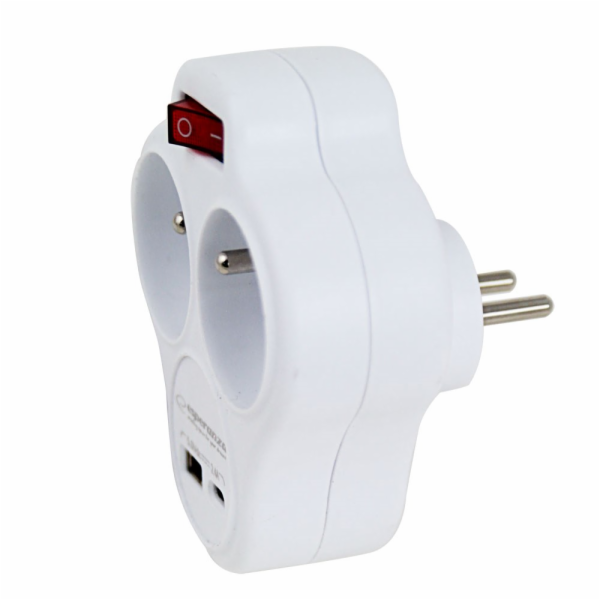 Esperanza ELK311W Elektrický rozdělovač 2 GN. USB-C USB-A...