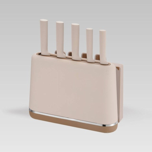 Maestro MR-1412-BEIGE Sada nožů s blokem + sada prkének B...