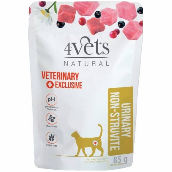 4VETS Natural Urinary Non-struvite - mokré krmivo pro koč...