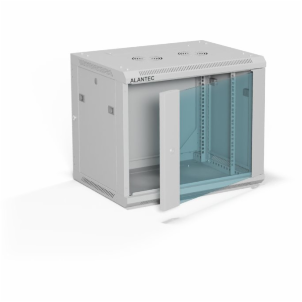 ALANTEC Regálová skříň 19" 9U 600x450, Šedý FLAT PACK