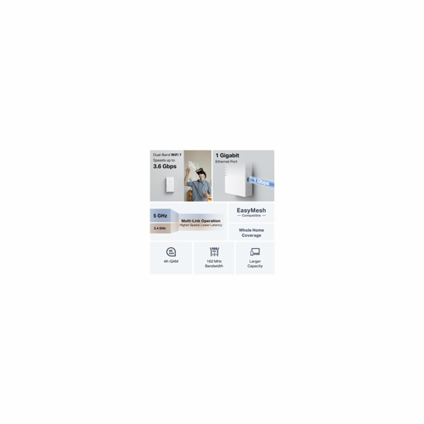 WiFi extender TP-Link RE220BE WiFi 7 AP/Extender/Repeater...