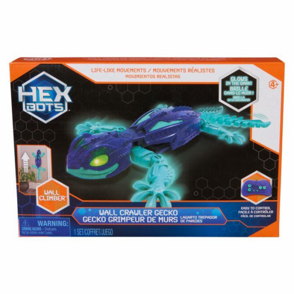 Spinmaster Hex Bots - Wandflitzer-Gecko Glow in the Dark