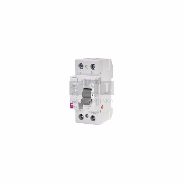 Relé proudového svodu ETI EFI6-P2 A 6kA, 2P, 25 A, 240 V,...