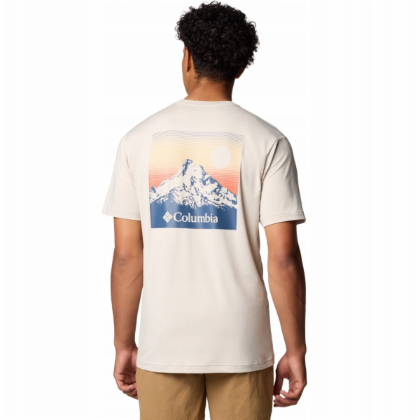 Columbia Tričko Kwick Hike Back Graphic SS 2071754280 Béž...