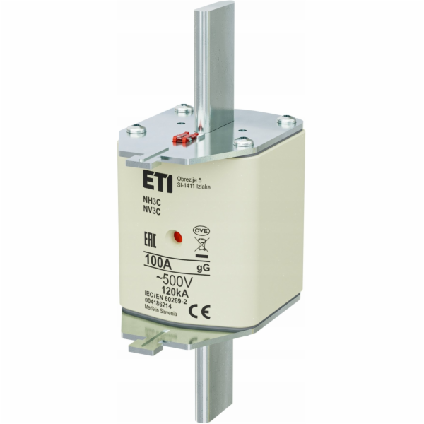 Eti-Polam Pojistková vložka NH3C 100A gG 500V 004186214