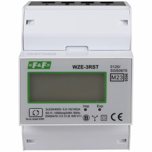 F&F Reset třífázového elektroměru WZE-3RST