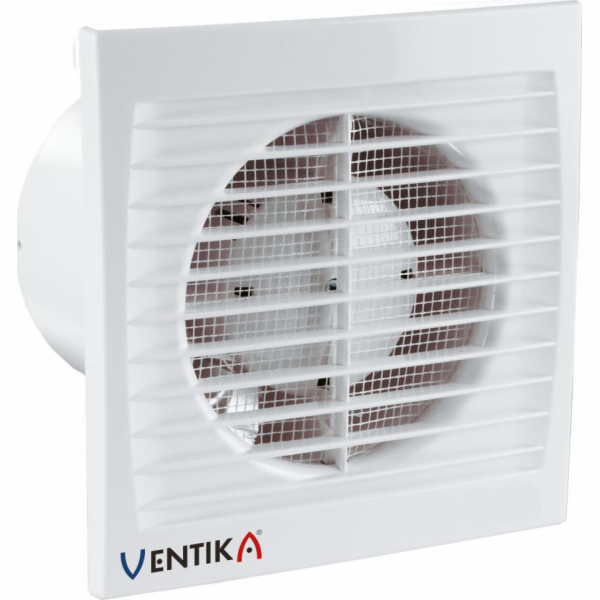 Ventika nástěnný ventilátor bílý Fi 125 mm s tažným spína...