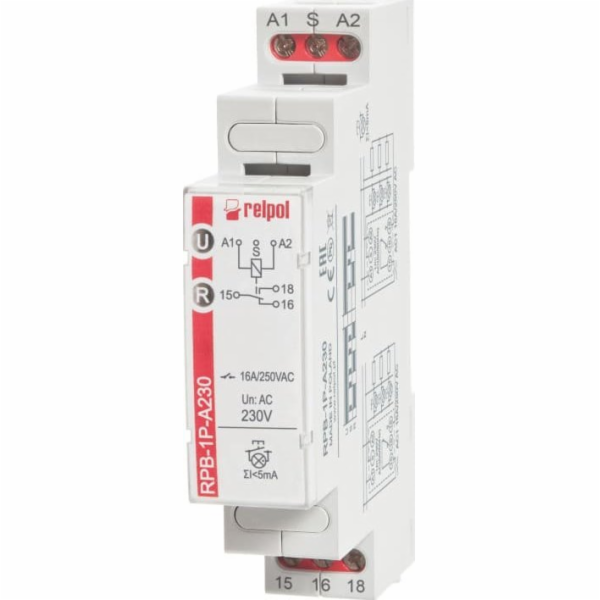 Relpol Bistabilní relé 1P 230VAC 16A RPB-1P-A230