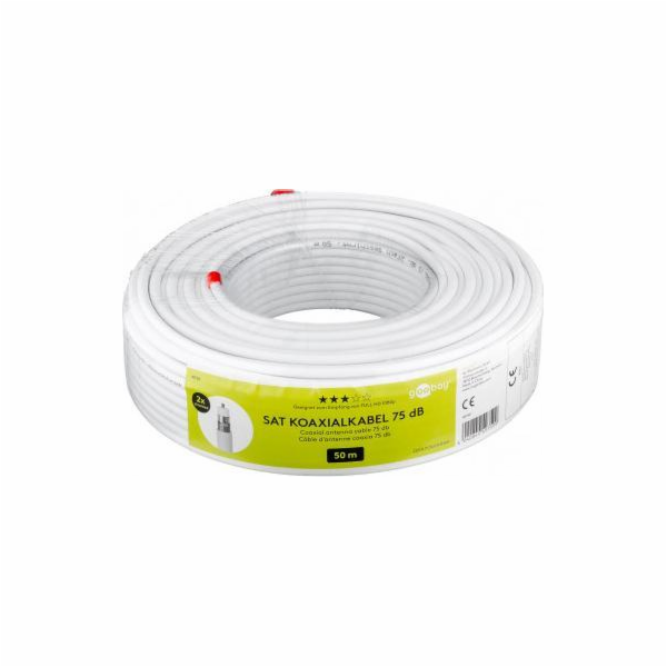 Goobay Koaxiální anténní kabel 75 dB quattro, 2x stínění,...