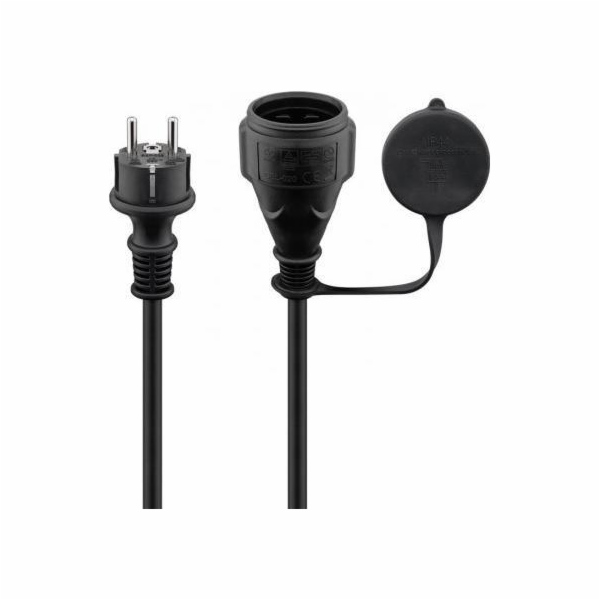 Goobay Venkovní síťový kabel 5m, černý - Délka kabelu 5m