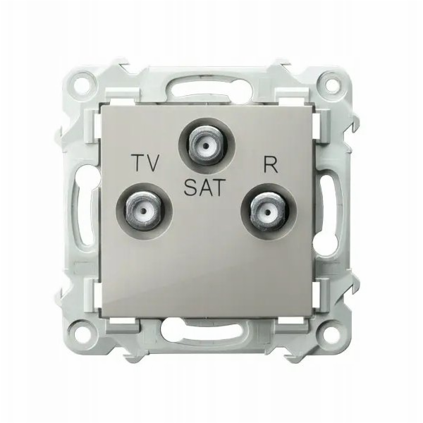 Ospel SZAFIR RTV-SAT zásuvka kašmírově béžová GPA-ZS/m/83