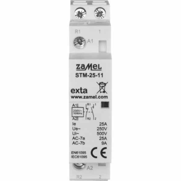 Zamel Modulární instalační stykač 25A 1NO+1NC 230V AC typ...