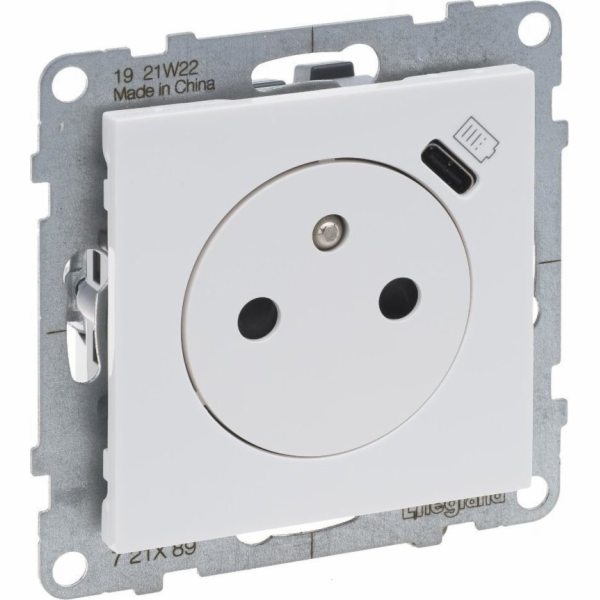 Legrand SUNO - Plochá zásuvka 2P+Z - 16 A - s USB typu C ...