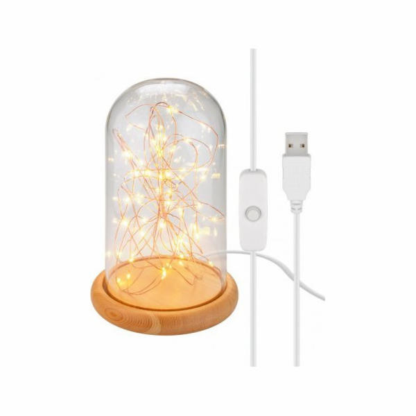 Goobay Skleněná kopule s mikro LED světelným řetězem
