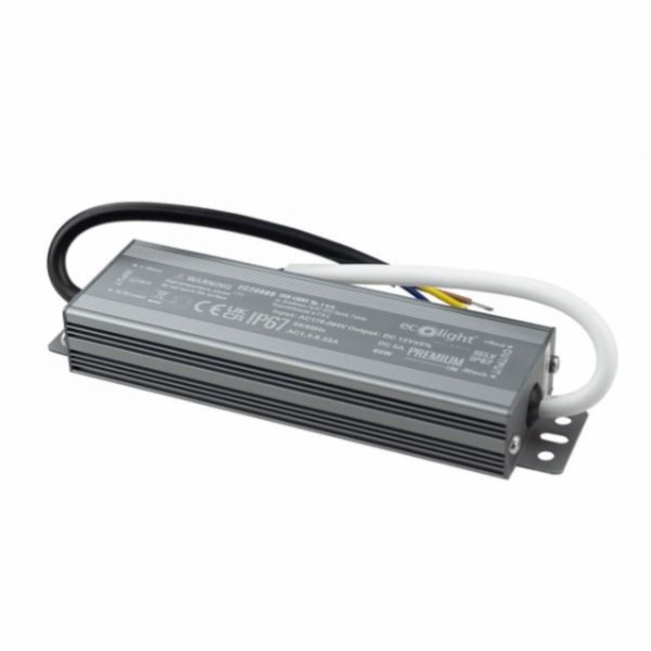 Ecolight Hermetický LED napájecí zdroj 60W 12V Premium Ec...