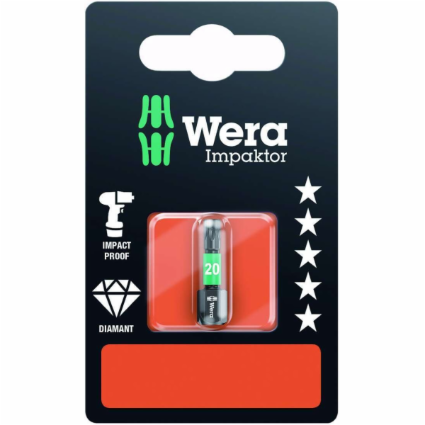 Diamantový vrták Wera TX20 x 25 mm s rázovým upínačem 867/1