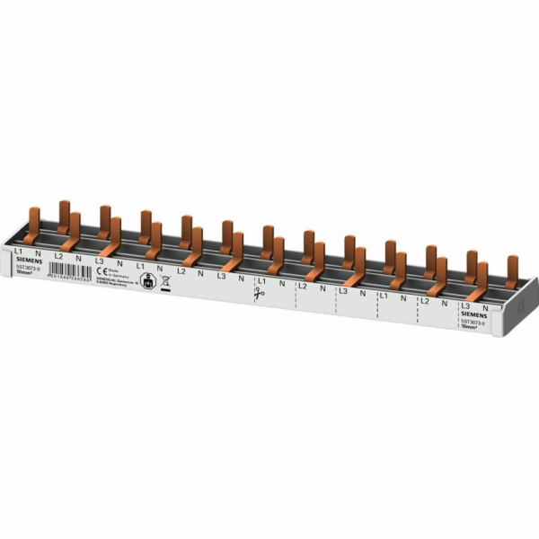 Siemens Propojovací lišta 3P+N 10mm2, 12 modulů, pro úzké...