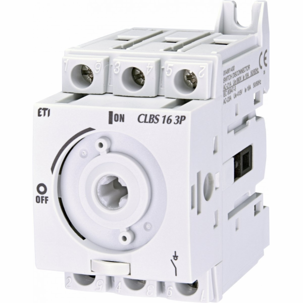 Eti-Polam Odpínač 3P 16A/690V AC montáž na lištu TH CLBS ...