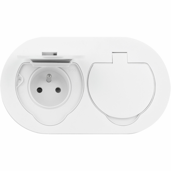 Orno Hermetická dvojitá elektrická zásuvka, oválná, IP55,...