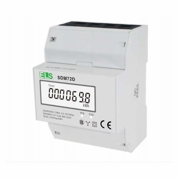 NoName LCD indikátor 3fázový 100A 4modulový